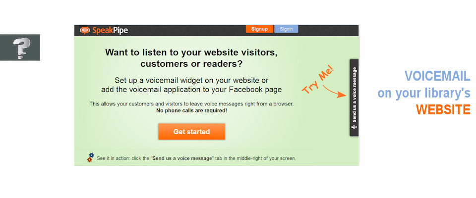 Voicemail on your library's website